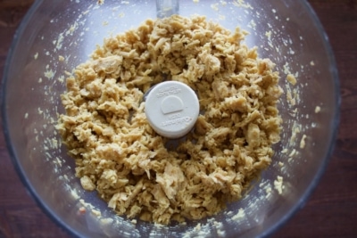 ground Soy Curls and green jackfruit